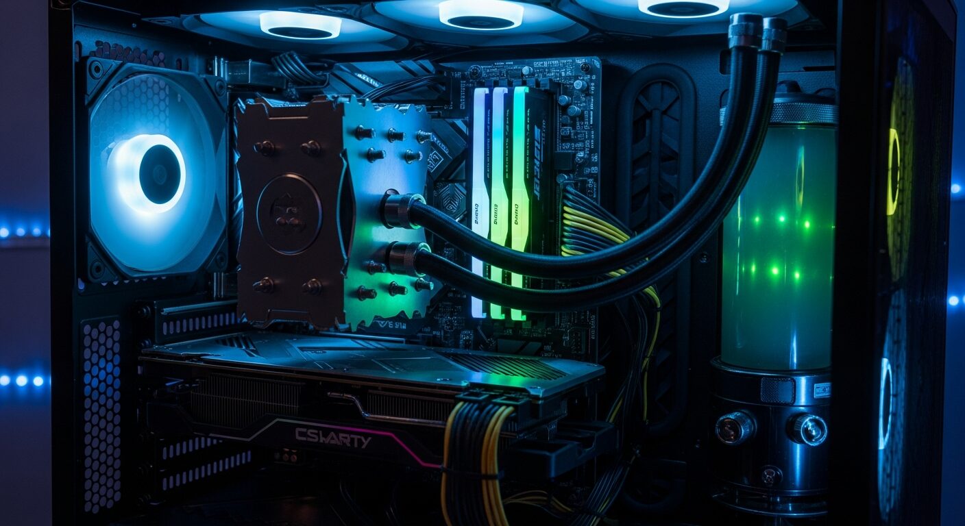 Custom built gaming PC with RGB lighting - Impromptu Success computer repair and custom builds in Columbus, Ohio